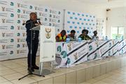 Deputy Minister for Public Works and Infrastructure Sihle Zikalala making his remarks